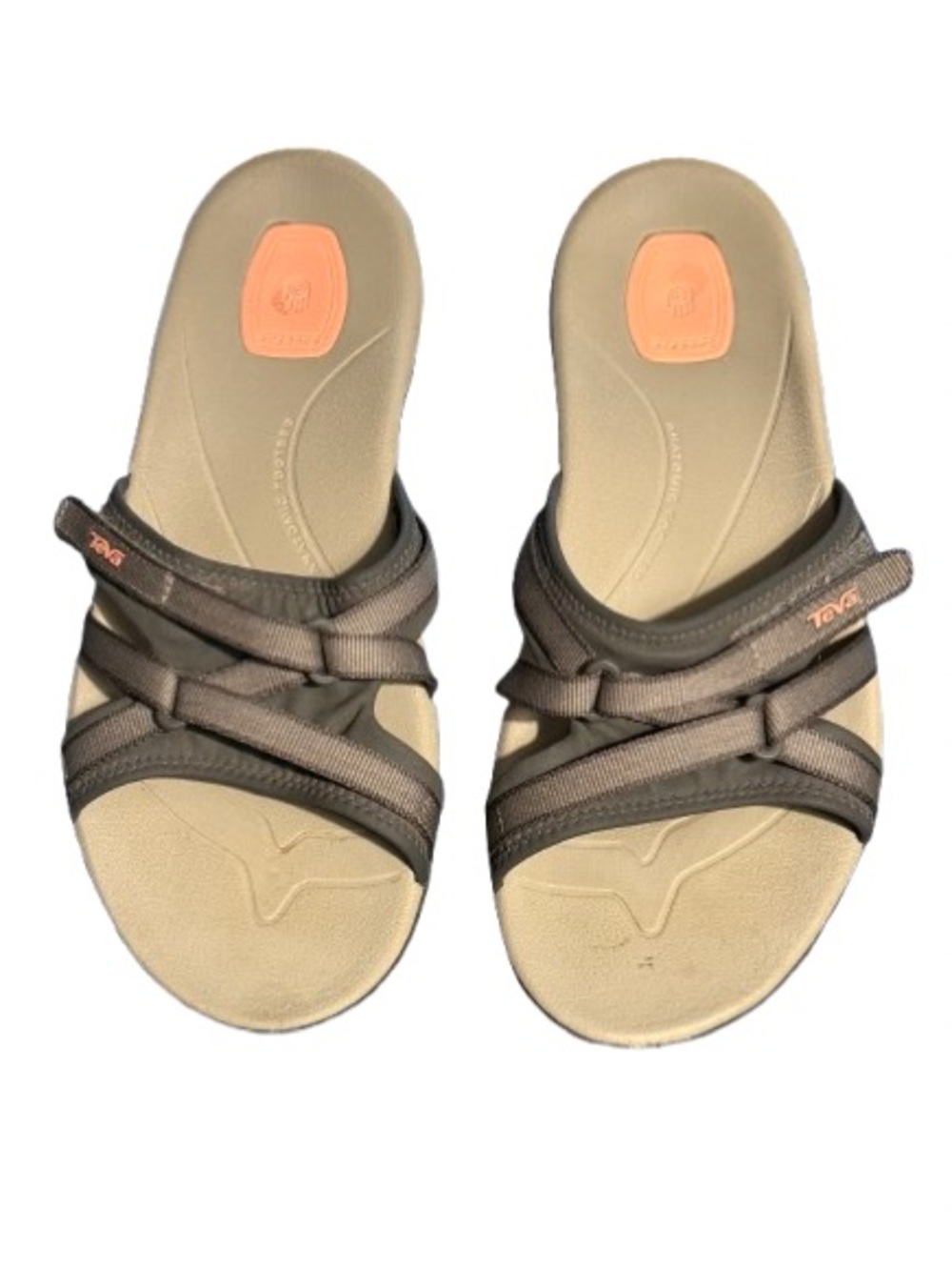Women’s Teva Tirra Slide Sandals Brown Beige Comfort Outdoor Size 12